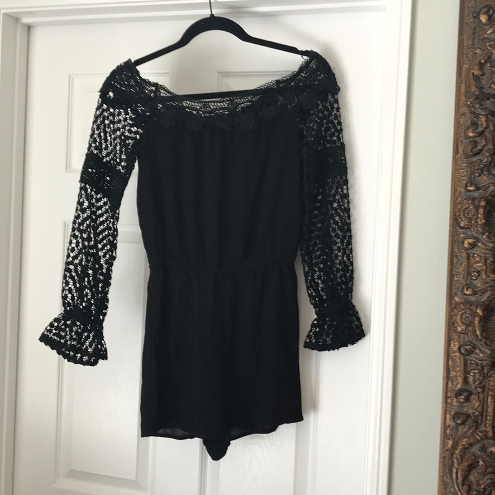 Black shorts romper